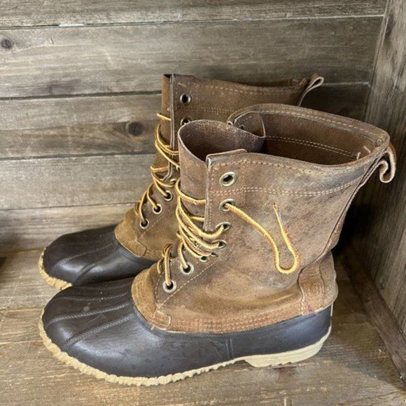 Vintage Mens Sorel Made in Canada Winter Leather Duck Snow Boots Size 10‎ M GUC - Picture 2 of 6